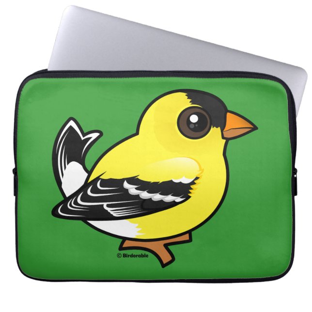 Birdorable American Goldfinch Laptop Sleeve (Front)