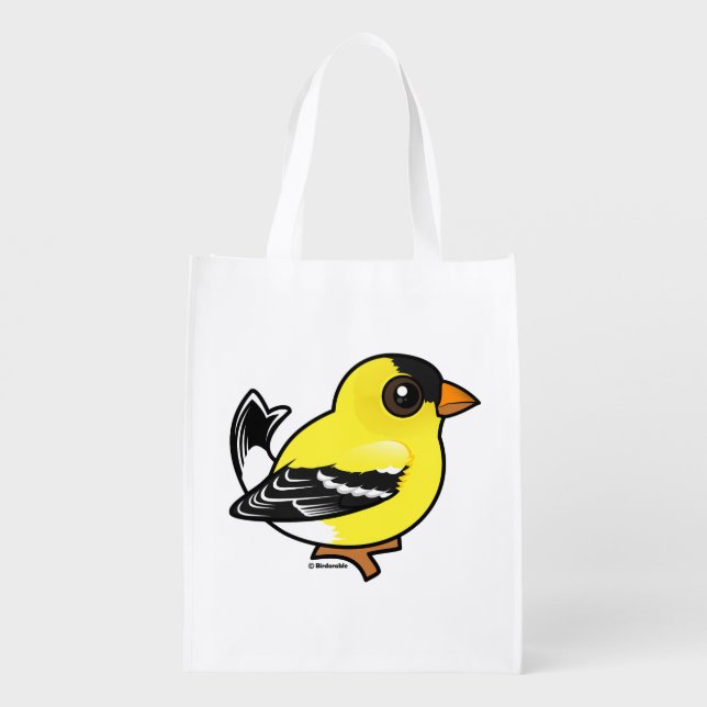 Birdorable American Goldfinch Reusable Grocery Bag (Back)