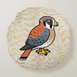 Cute American Kestrel Round Throw Pillow (16
