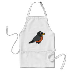 Cartoon American Robin Apron