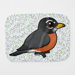 Cartoon American Robin Burp Cloth