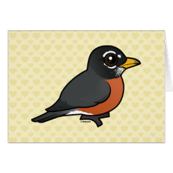 Cartoon American Robin Greeting Card