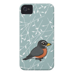 Cartoon American Robin Case-Mate iPhone 4 Barely There Universal Case