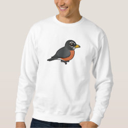 Cartoon American Robin Men's Basic Sweatshirt