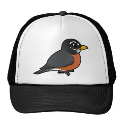 Cartoon American Robin Trucker Hat