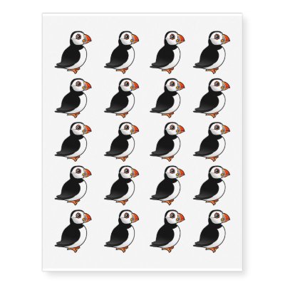 Birdorable Atlantic Puffin Temporary Tattoos
