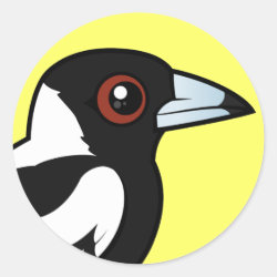 Australian Magpie Round Sticker