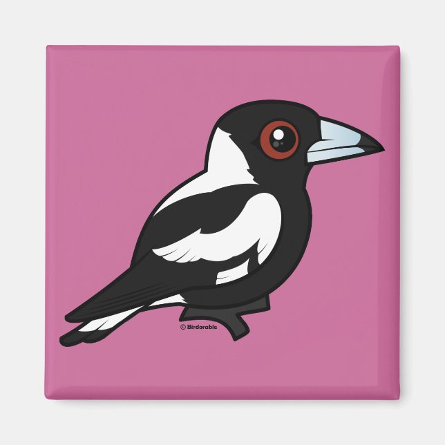 Birdorable Australian Magpie Magnet (Front)