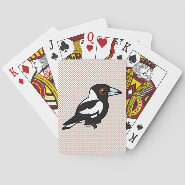Birdorable Australian Magpie Poker Cards (Back)