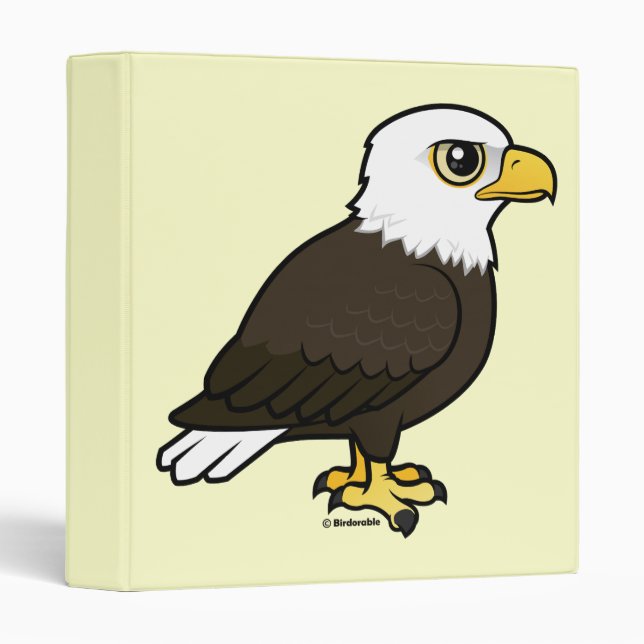 Birdorable Bald Eagle 3 Ring Binder (Front/Spine)