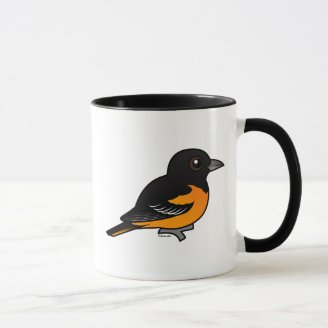 Birdorable Cute Baltimore Oriole Kitchen Towel 16 x 24