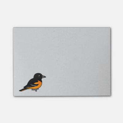 Birdorable Baltimore Oriole Post-it Notes