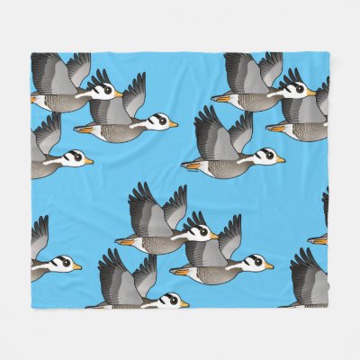 Birdorable Bar-headed Geese in Flight Fleece Blanket
