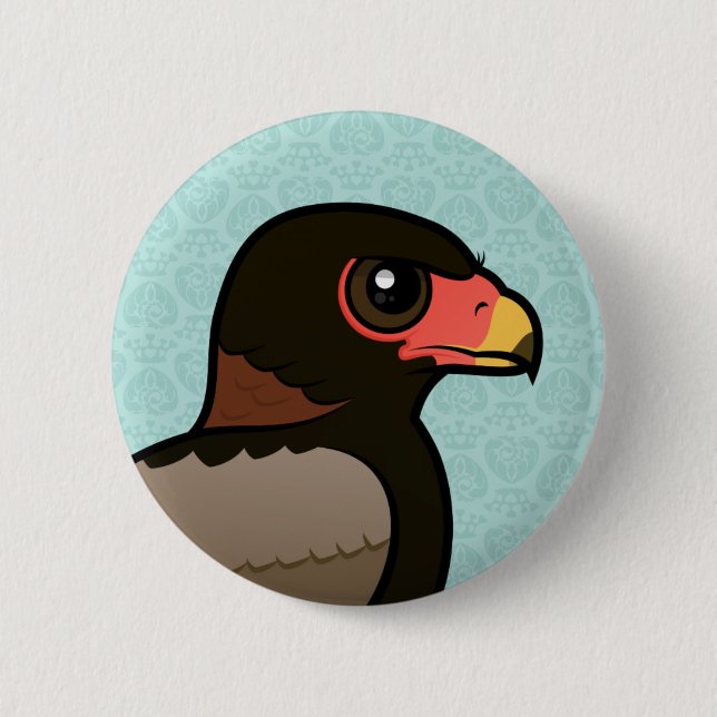 Birdorable Bateleur Pinback Button (Front)