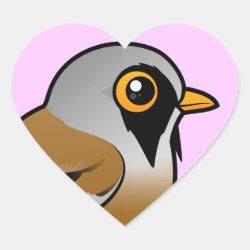 Bearded Reedling Heart Sticker