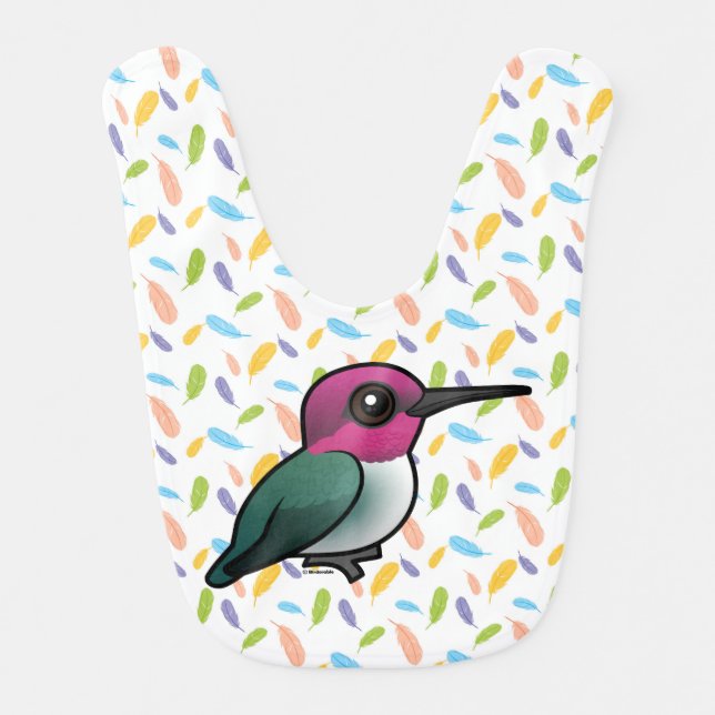 Birdorable Bee Hummingbird Baby Bib (Front)