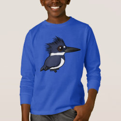 Cute Belted Kingfisher Kids' Basic Long Sleeve T-Shirt