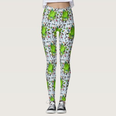 Birdorable Birds Fly Around the Earth Leggings