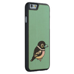 Black-and-yellow Broadbill Carved ® iPhone 6 Bumper Wood Case