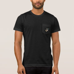Black-and-yellow Broadbill Men's Bella+Canvas Pocket T-Shirt
