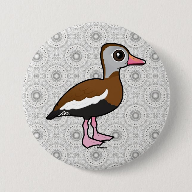 Birdorable Black-bellied Whistling Duck Button (Front)