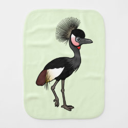 Black Crowned-Crane Burp Cloth