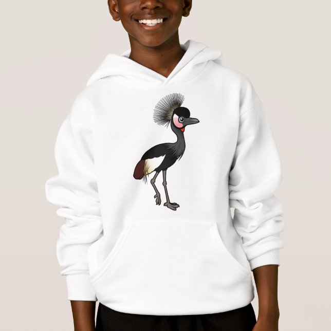 Birdorable Black Crowned-Crane Hoodie (Front)