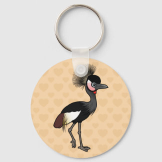 Birdorable Black Crowned-Crane Keychain