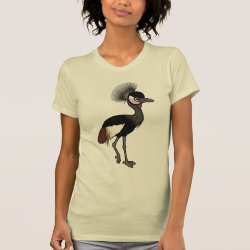 Black Crowned-Crane Women's American Apparel Fine Jersey Short Sleeve T-Shirt