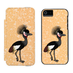 Black Crowned-Crane Incipio Watson™ iPhone 5/5s Wallet Case