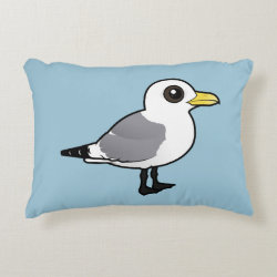 Black-legged Kittiwake adult Brushed Polyester Accent Pillow