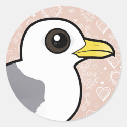 Black-legged Kittiwake adult Round Sticker