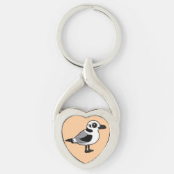 Black-legged Kittiwake juvenile Twisted Heart Keychain