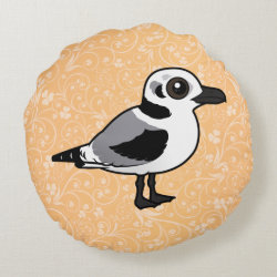 Black-legged Kittiwake juvenile Round Throw Pillow (16