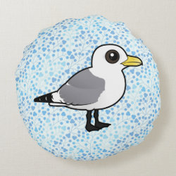 Black-legged Kittiwake adult Round Throw Pillow (16