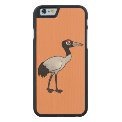 Black-necked Crane Carved ® iPhone 6 Bumper Wood Case