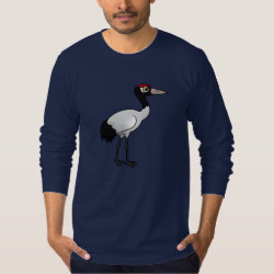 Black-necked Crane Men's American Apparel Fine Jersey Long Sleeve T-Shirt