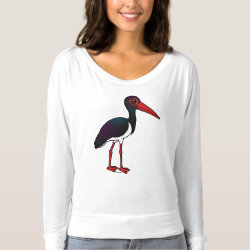 Black Stork Women's Bella+Canvas Flowy Off Shoulder Shirt