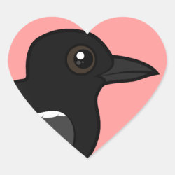 Black Tern Heart Sticker