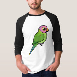 Blossom-headed Parakeet Men's Basic 3/4 Sleeve Raglan T-Shirt