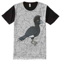 Blue-billed Curassow Men's American Apparel All-Over Printed Panel T-Shirt