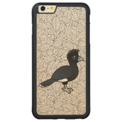 Blue-billed Curassow Carved iPhone 6 Plus Slim Wood Case