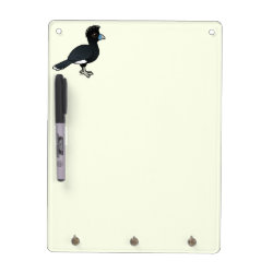 Blue-billed Curassow Vertical Dry-erase Board with Keychain holder and Pen