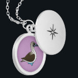 Birdorable Blue-footed Booby Locket Necklace<br><div class="desc">The Blue-footed Booby is one of seven species of Boobies in the world. They can be found on the west coast of North and South American and they breed on tropical and subtropical islands in the Pacific Ocean, most famously on the Galápagos Islands. You can customize this gift! Move the...</div>