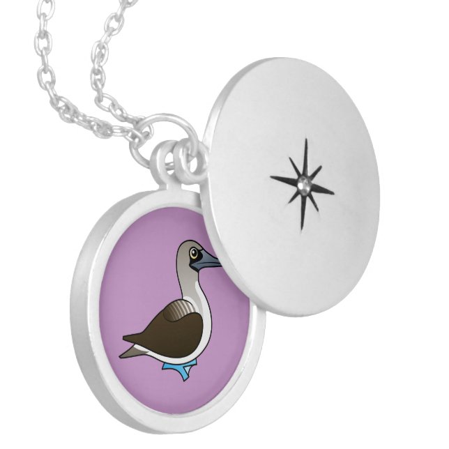 Birdorable Blue-footed Booby Locket Necklace (Front Left)