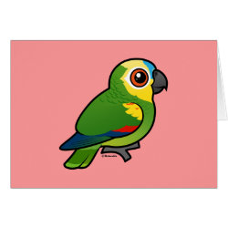 Birdorable-Blue-fronted Parrot Greeting Card