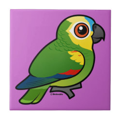 Birdorable-Blue-fronted Parrot Small Ceremic Tile (4.25