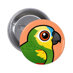 Birdorable-Blue-fronted Parrot Round Button