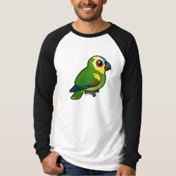 Birdorable-Blue-fronted Parrot Men's Canvas Long Sleeve Raglan T-Shirt