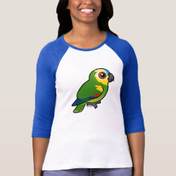 Birdorable-Blue-fronted Parrot Ladies Raglan Fitted T-Shirt